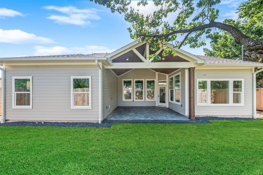 Exterior details and patio area of a home in , Houston (Image 4). Exterior details and patio area of a home in , Houston (Image 4).