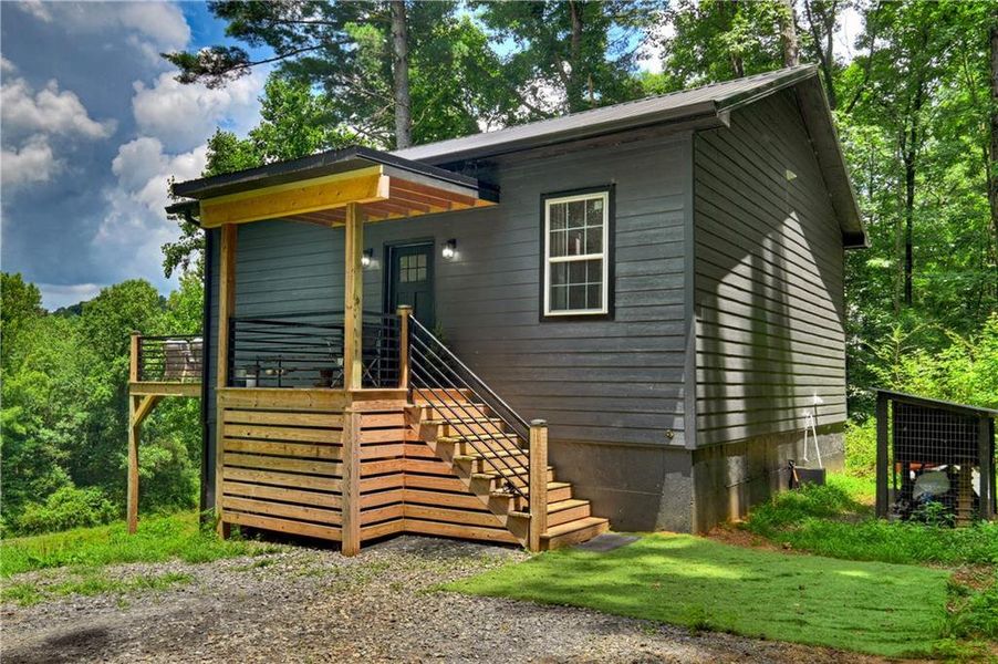 Exterior details and patio area of a home in , Ellijay (Image 50). Exterior details and patio area of a home in , Ellijay (Image 50).