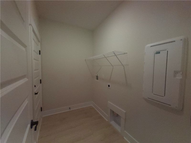 Functional laundry space with essential connection