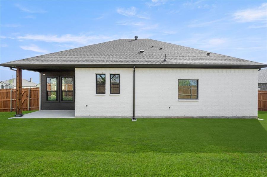 Extend your living space in this fully fenced backyard. Extend your living space in this fully fenced backyard.