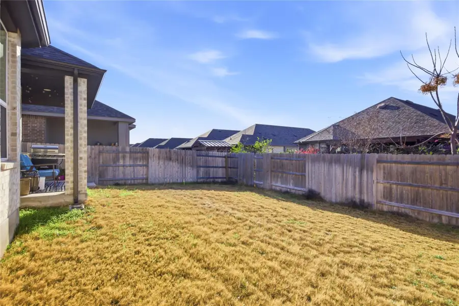 Exterior details and patio area of a home in Crosswinds: 40ft. lots, Kyle (Image 3).
