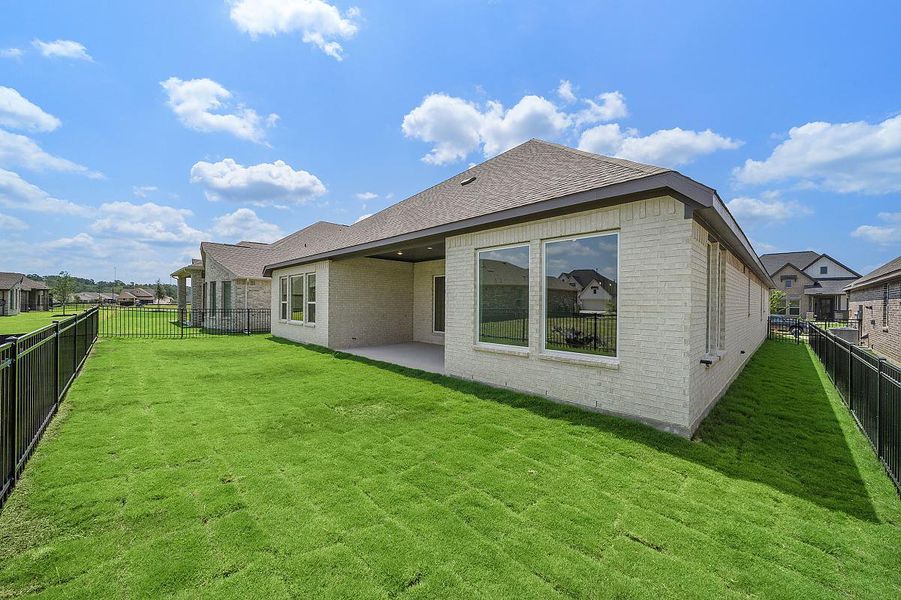 Representative exterior details of a home built from the Daisy by Caldwell Homes in The Highlands, Porter (Image 30). Representative exterior details of a home built from the Daisy by Caldwell Homes in The Highlands, Porter (Image 30).