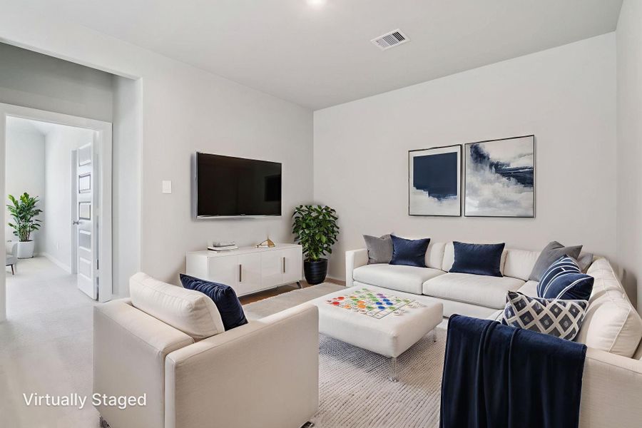 Furnished interior view inside a new home in Cole Creek Crossing, Houston (Image 7).