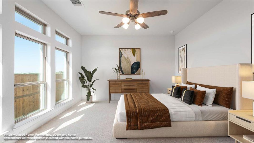 Furnished interior view inside a new home in The Heights At Uptown Celina 45', Celina (Image 5). Furnished interior view inside a new home in The Heights At Uptown Celina 45', Celina (Image 5).