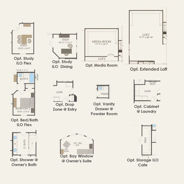 2D floor plan layout for the Whitney by Pulte Homes in Kuempel Farms, Pflugerville, TX (Image 5). 2D floor plan layout for the Whitney by Pulte Homes in Kuempel Farms, Pflugerville, TX (Image 5).