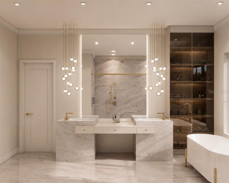 Furnished interior view inside a new home in , Orlando (Image 14).