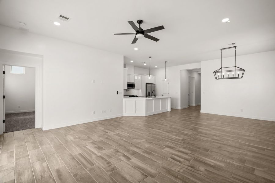 Representative unfurnished interior of a home built from the Sand Hills by LEH. Homes in Tierra Del Este 90, El Paso (Image 25). Representative unfurnished interior of a home built from the Sand Hills by LEH. Homes in Tierra Del Este 90, El Paso (Image 25).