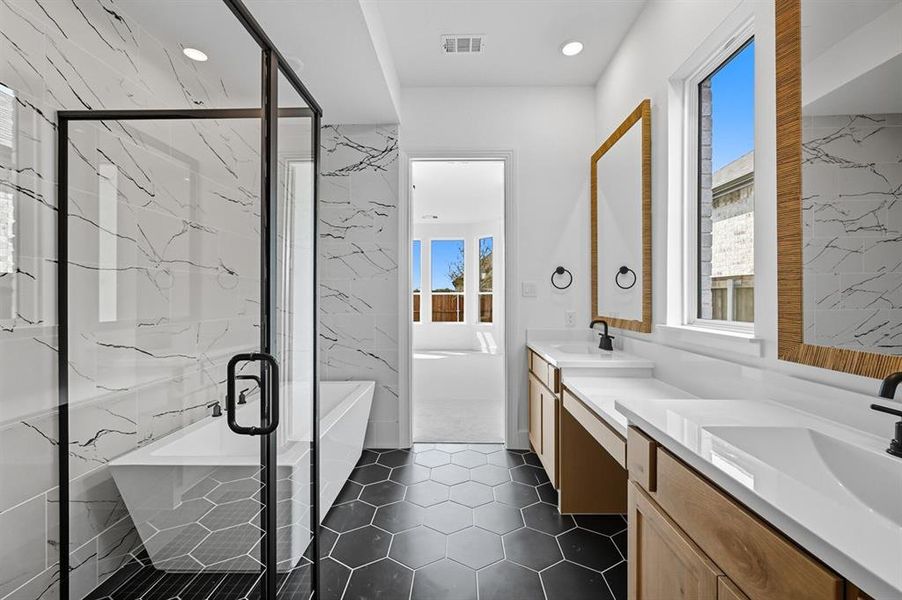 Furnished interior view inside a new home in Trinity Falls, McKinney (Image 7).