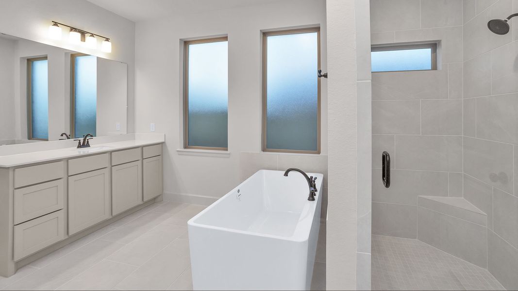 Furnished interior view inside a new home in Grand Central Park, Conroe (Image 7).