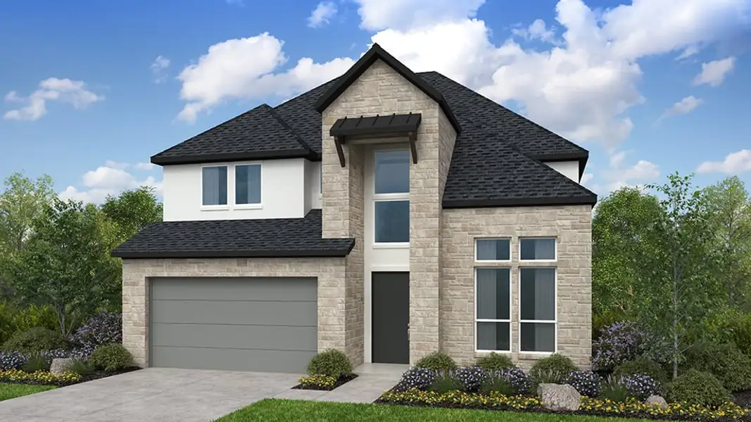 Representative exterior photo of a completed home built from the Sullivan by Taylor Morrison in Blue Creek Trails, Richmond, TX (Image 3). Representative exterior photo of a completed home built from the Sullivan by Taylor Morrison in Blue Creek Trails, Richmond, TX (Image 3).