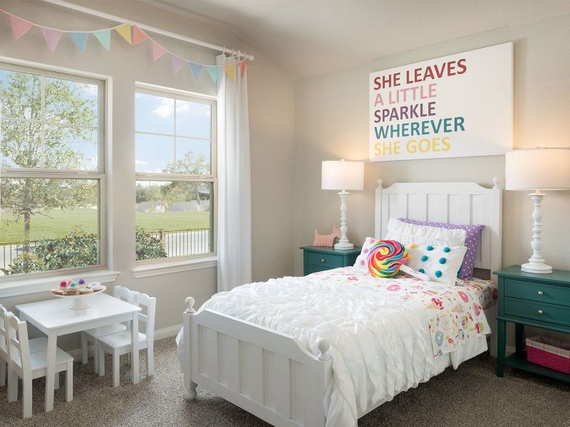 Spacious secondary bedrooms are perfect for the kids.