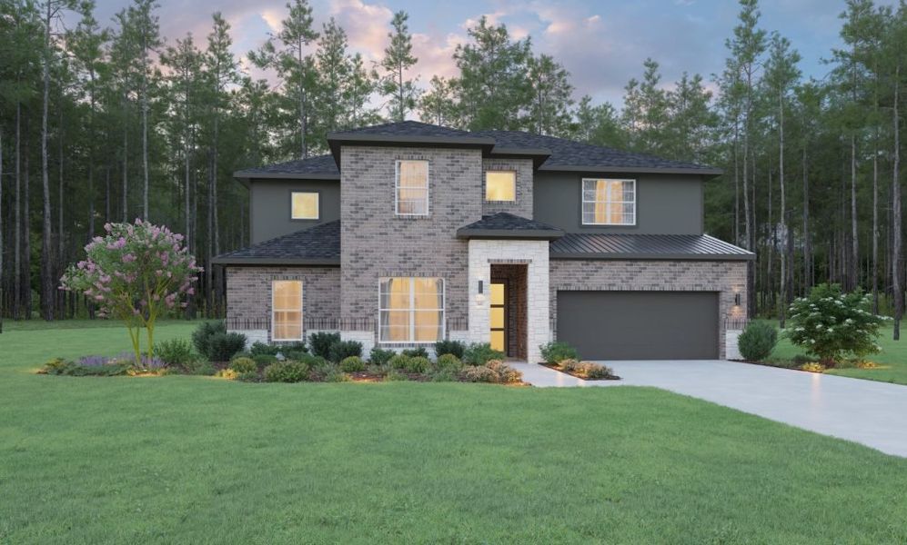 Representative exterior photo of a completed home built from the The Catalina by Stonefield Homes in Westview Terrace, Houston, TX (Image 9).