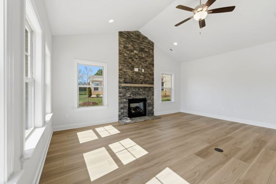 Representative unfurnished interior of a home built from the Cosmopolitan by Keystone Homes NC in Weybridge, Burlington (Image 30). Representative unfurnished interior of a home built from the Cosmopolitan by Keystone Homes NC in Weybridge, Burlington (Image 30).
