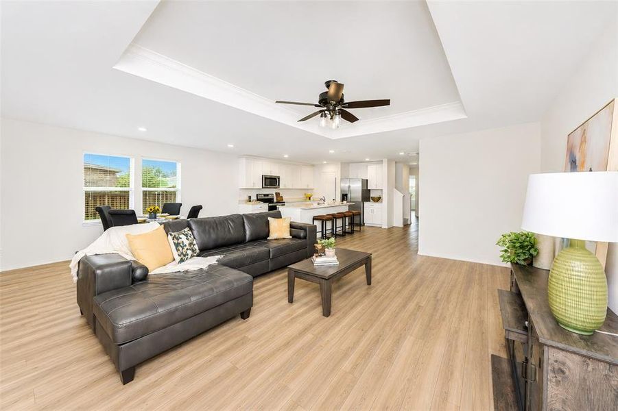 Furnished interior view inside a new home in , Denton (Image 17). Furnished interior view inside a new home in , Denton (Image 17).