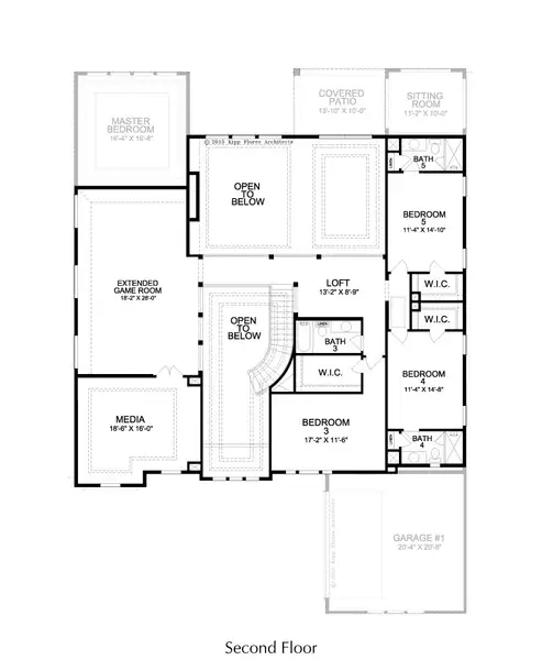 2D floor plan layout for the Montecarlo by Landon Homes in Lexington Frisco, Frisco, TX (Image 4).