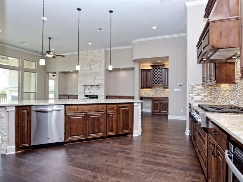 Representative furnished interior of a home built from the San Simeon II by Giddens Homes in Clearwater Ranch, Liberty Hill (Image 56).