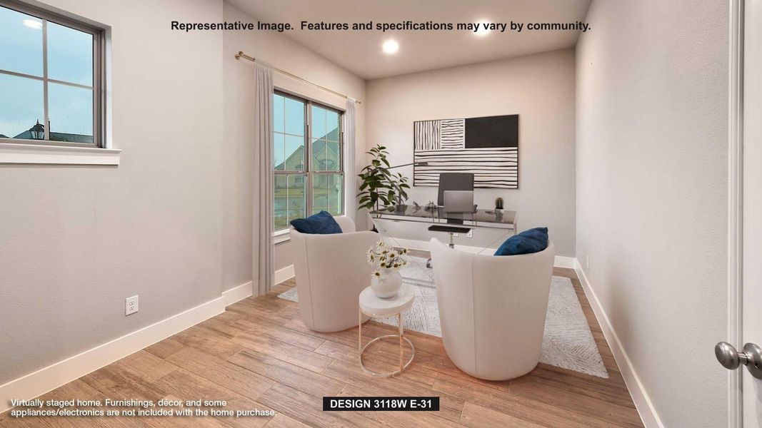 Furnished interior view inside a new home in Parkside on the River West, Georgetown (Image 4).