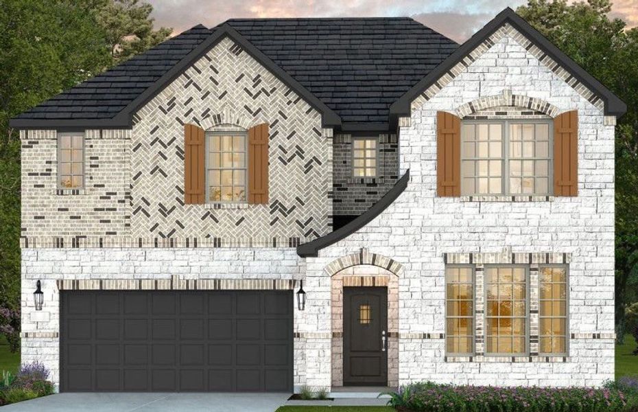 Front exterior of a new home in Lago Mar, Texas City, TX, highlighting curb appeal (Image 1). Front exterior of a new home in Lago Mar, Texas City, TX, highlighting curb appeal (Image 1).