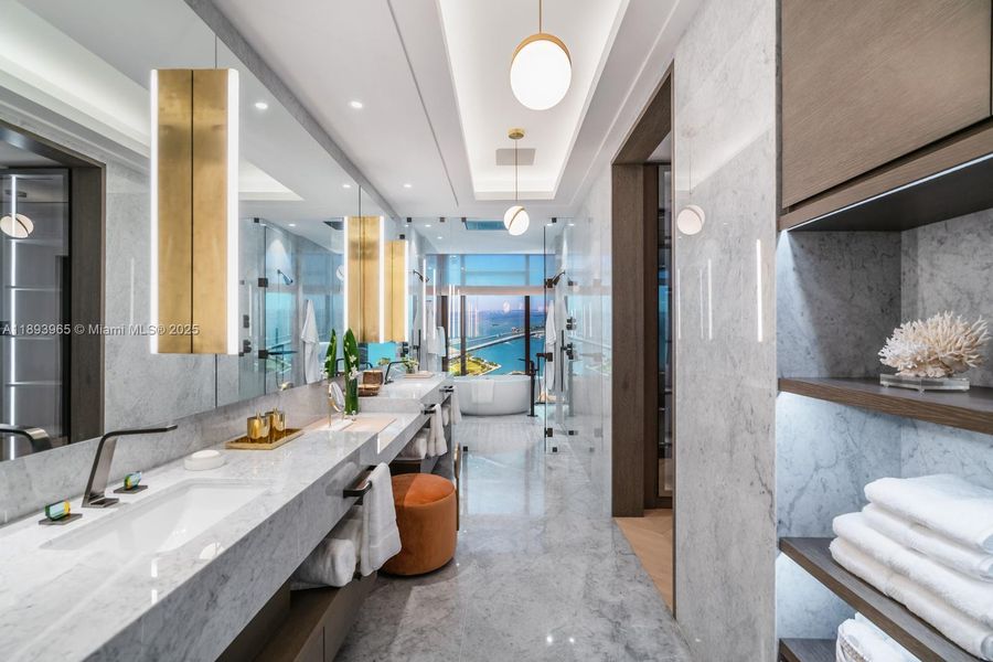 Furnished interior view inside a new home in , Miami (Image 3).