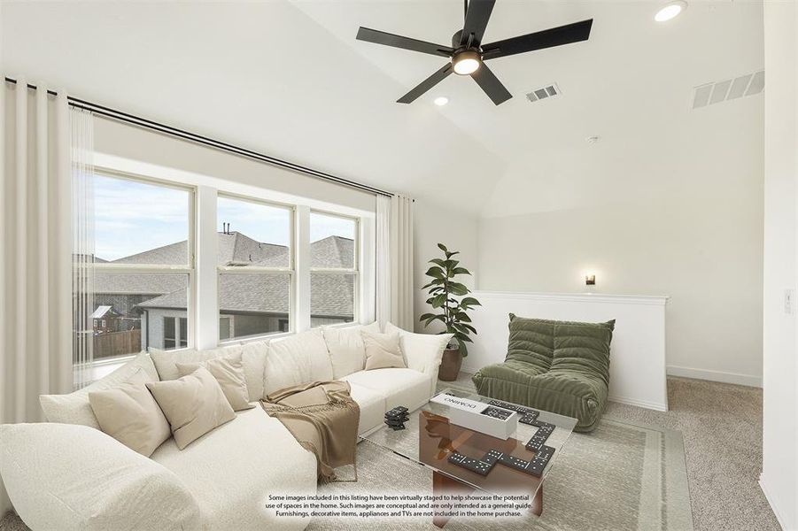 Furnished interior view inside a new home in Willow Wood Classic 50, McKinney (Image 4). Furnished interior view inside a new home in Willow Wood Classic 50, McKinney (Image 4).