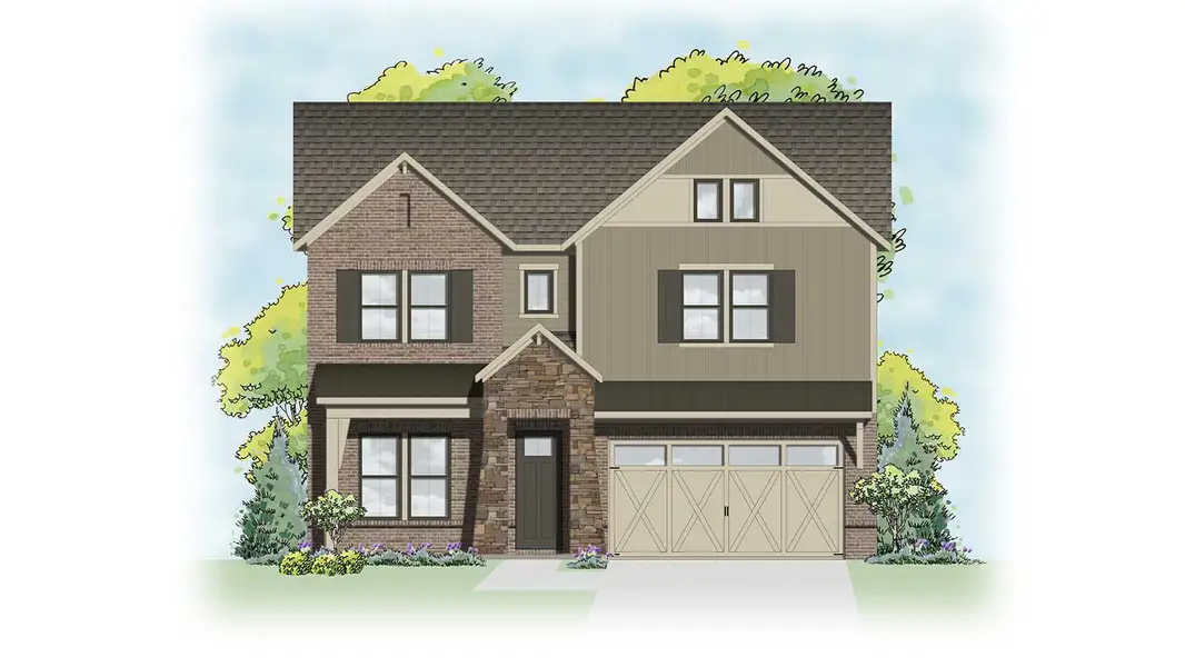 Representative rendering of the exterior for the Santorini by Taylor Morrison (Image 3).