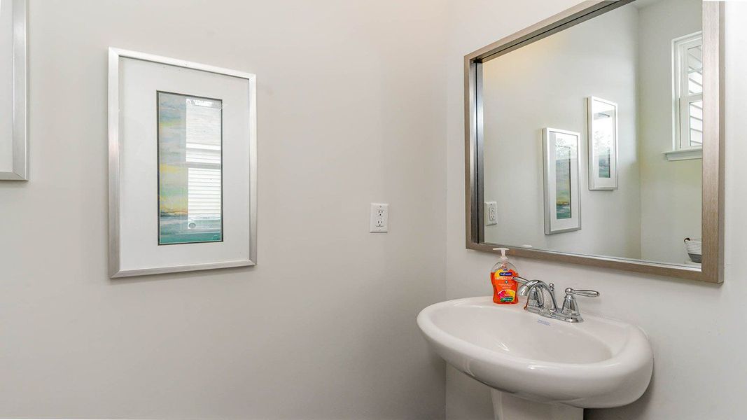 Representative furnished interior of a home built from the WREN by D.R. Horton in Stanbury Creek, Supply (Image 5).