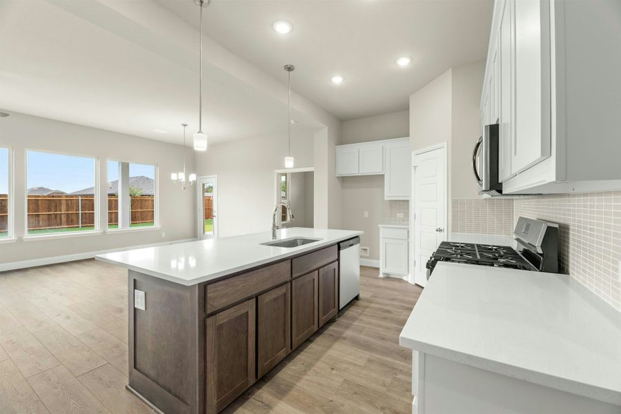 Representative furnished interior of a home built from the Bluebonnet by Kindred Homes in Dominion Park, Waxahachie (Image 9).