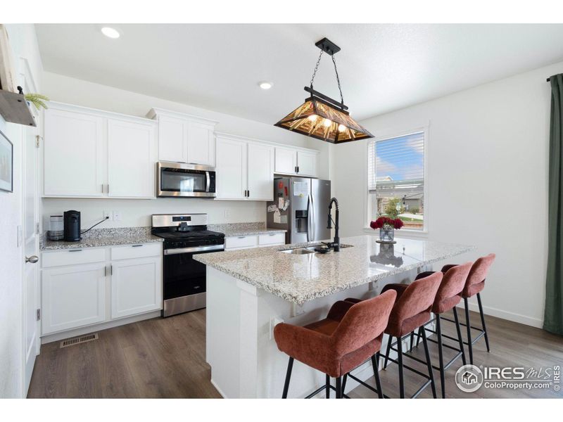 Fully updated kitchen with large island and stainless steel appliances. Fully updated kitchen with large island and stainless steel appliances.