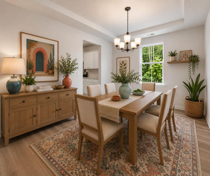 Furnished interior view inside a new home in Limehouse Village: Arbor Series, Summerville (Image 17).
