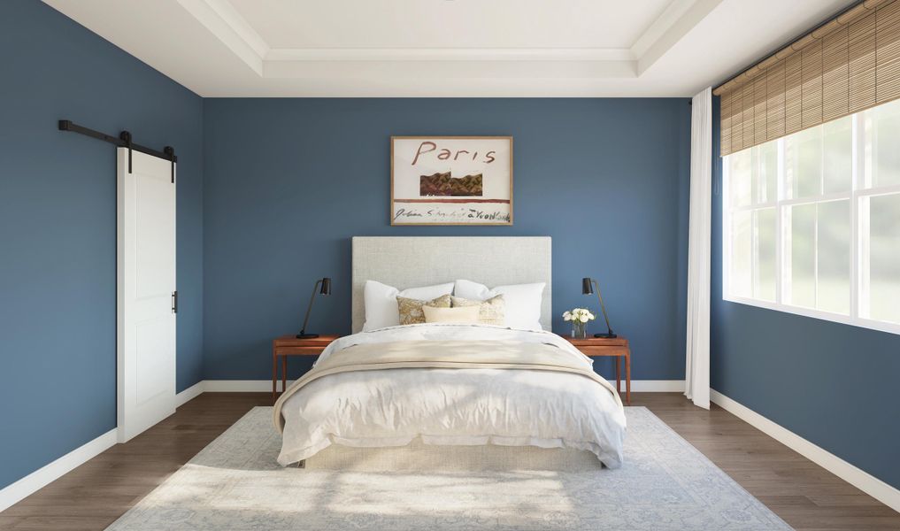 Furnished interior view inside a new home in K. Hovnanian's® Four Seasons at Lakes of Cane Bay, Summerville (Image 7).