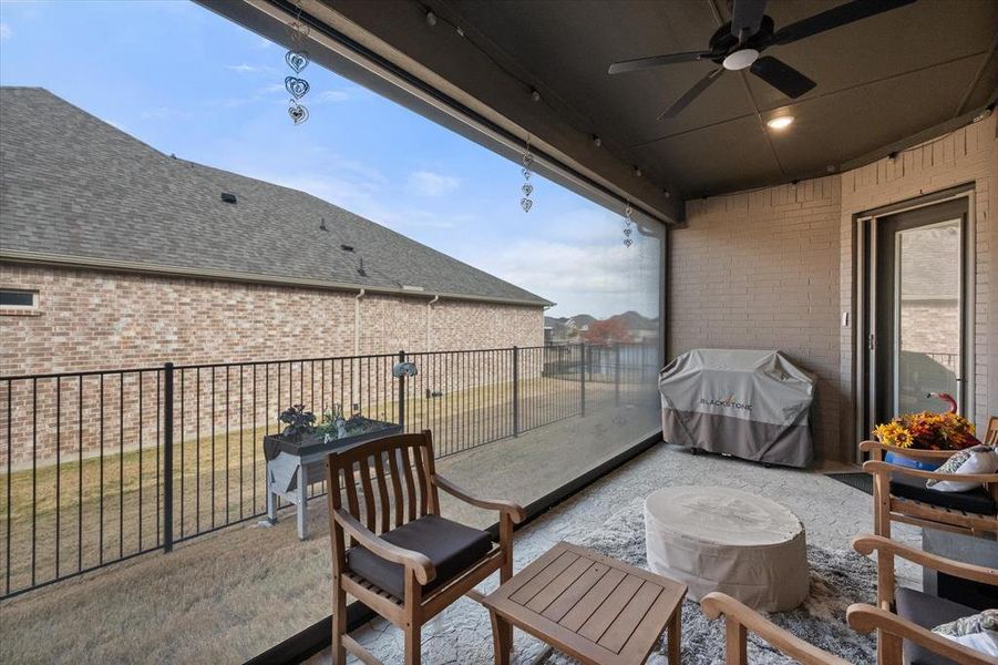 Exterior details and patio area of a home in Ladera at the Reserve, Mansfield (Image 24).
