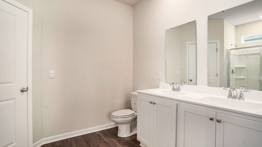 Furnished interior view inside a new home in Rich Square at Brunswick Plantation, Ash (Image 7). Furnished interior view inside a new home in Rich Square at Brunswick Plantation, Ash (Image 7).