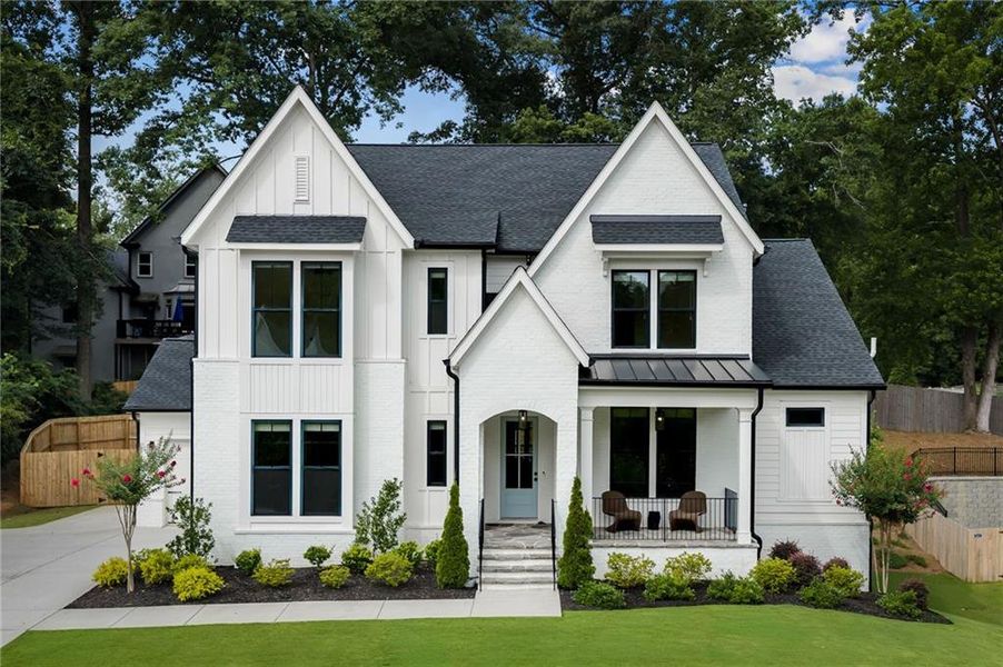 Front exterior of a new home in , Atlanta, GA, highlighting curb appeal (Image 25).