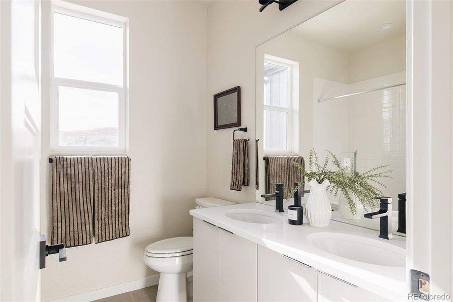 Furnished interior view inside a new home in Lyric at Ridgegate, Lone Tree (Image 4).