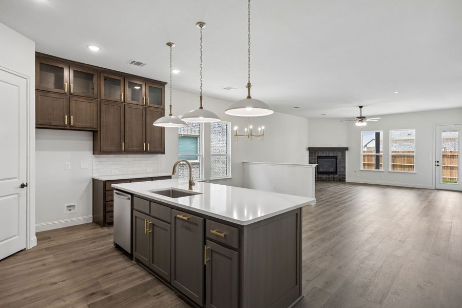 Furnished interior view inside a new home in Country Lakes, Denton (Image 6).