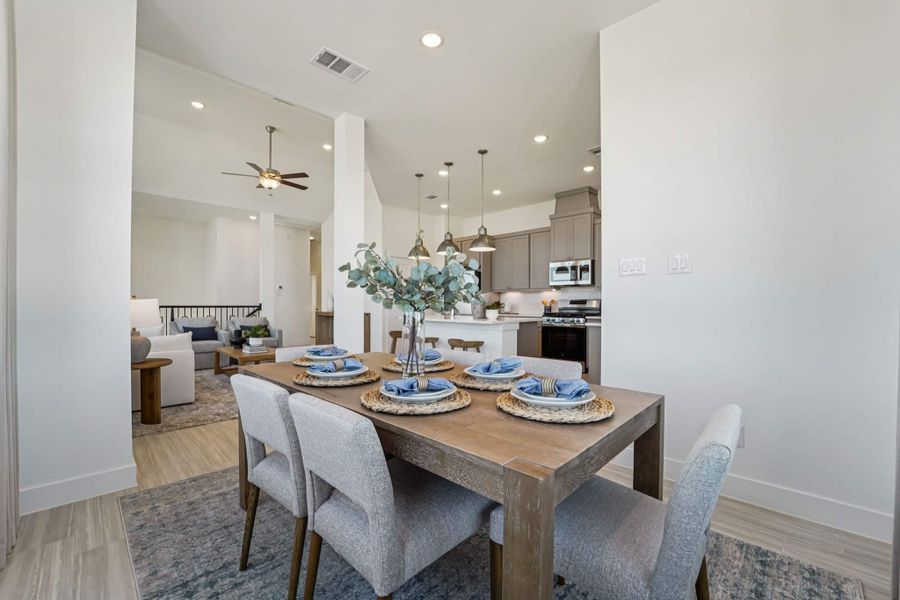 Representative furnished interior of a home built from the Margaux – Chateau Collection by Chesmar Homes in Bridgeland, Cypress (Image 10).