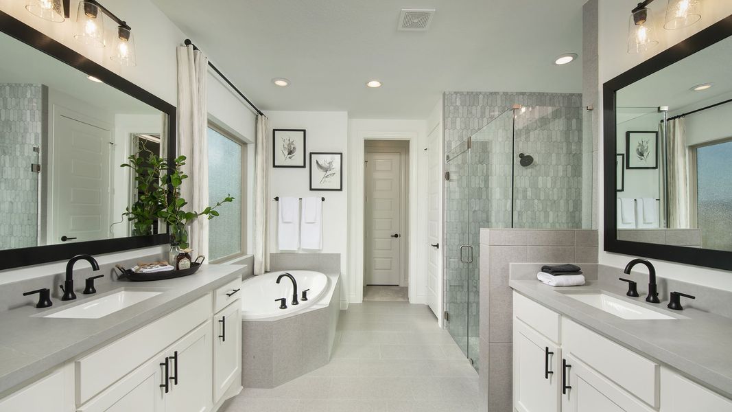 Representative furnished interior of a home built from the 4098W by Perry Homes in Valencia, Manvel (Image 16).