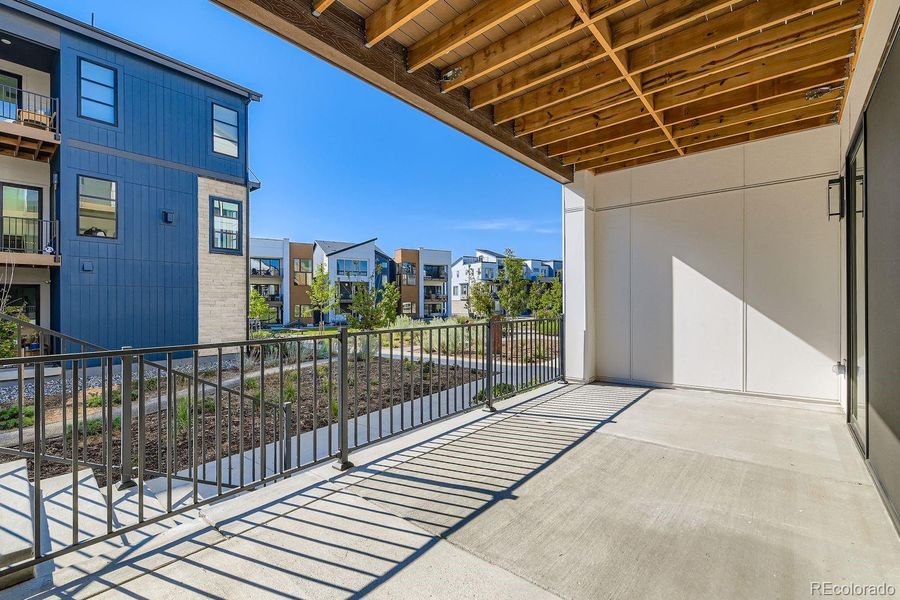 Exterior details and patio area of a home in Baseline, Broomfield (Image 32).