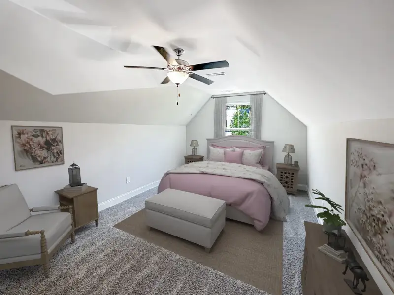 Representative furnished interior of a home built from the Laurel by Stevens Fine Homes in The Bluffs at Lake Waccamaw, Lake Waccamaw (Image 18).