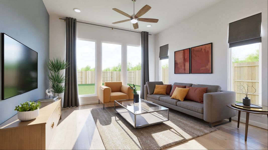 Representative furnished interior of a home built from the Hannah by New Home Co. in Winfrey Estates, Tomball (Image 8).