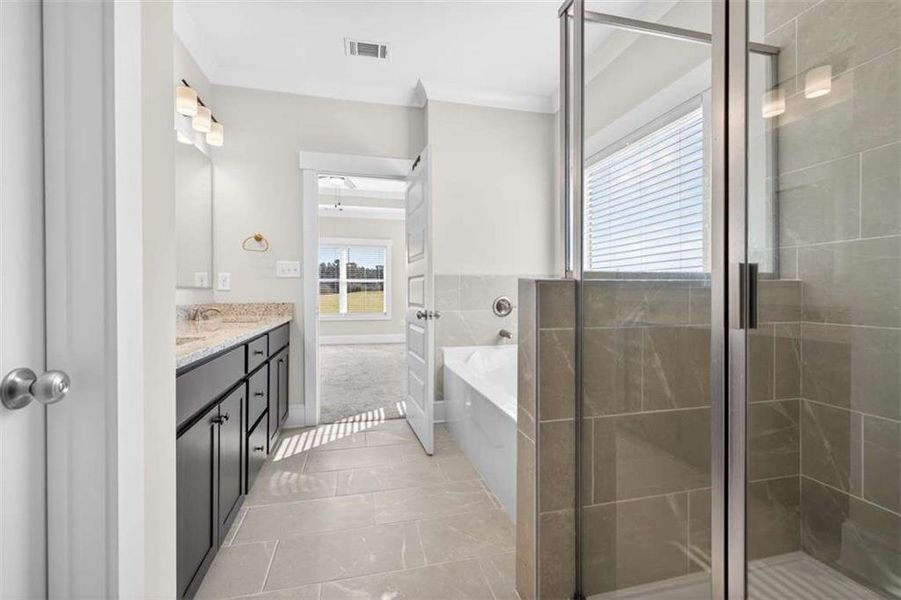 Furnished interior view inside a new home in , Comer (Image 19).