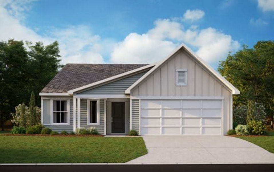 Representative exterior photo of a completed home built from the DaVinci by Fischer Homes in Twin Lakes, Hoschton, GA (Image 9).