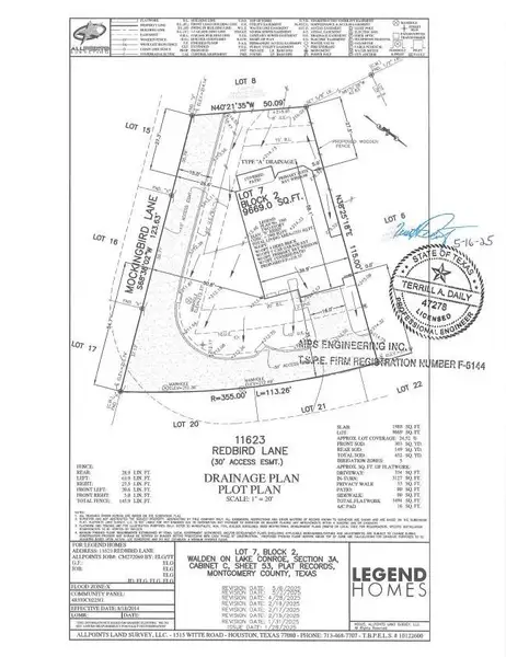 2D floor plan layout of this home in Lake Conroe Area Homes, Montgomery, TX (Image 4).