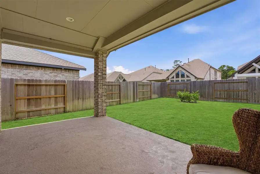 Exterior details and patio area of a home in , Humble (Image 19). Exterior details and patio area of a home in , Humble (Image 19).