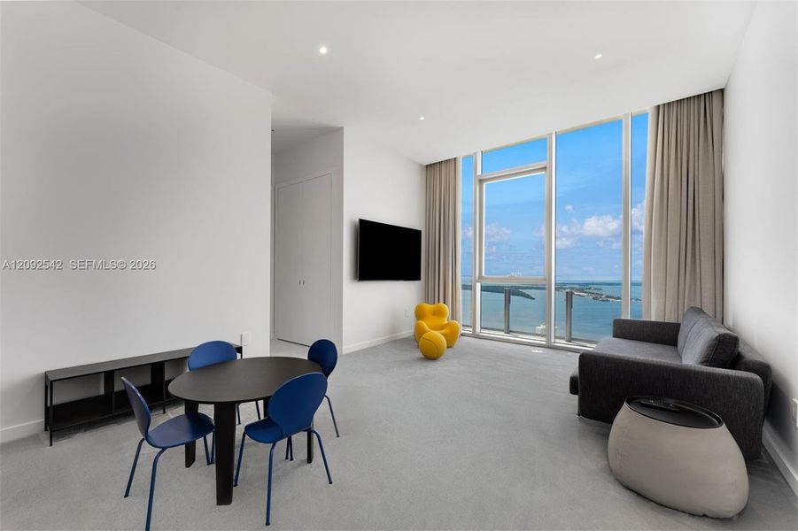 Furnished interior view inside a new home in , Miami (Image 8). Furnished interior view inside a new home in , Miami (Image 8).