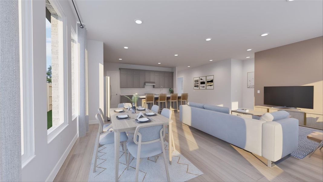 Furnished interior view inside a new home in Oakberry Trails, Waller (Image 4).