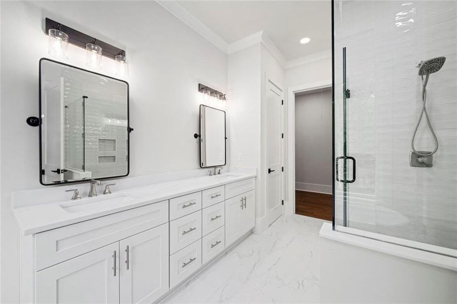 Furnished interior view inside a new home in , Atlanta (Image 19). Furnished interior view inside a new home in , Atlanta (Image 19).