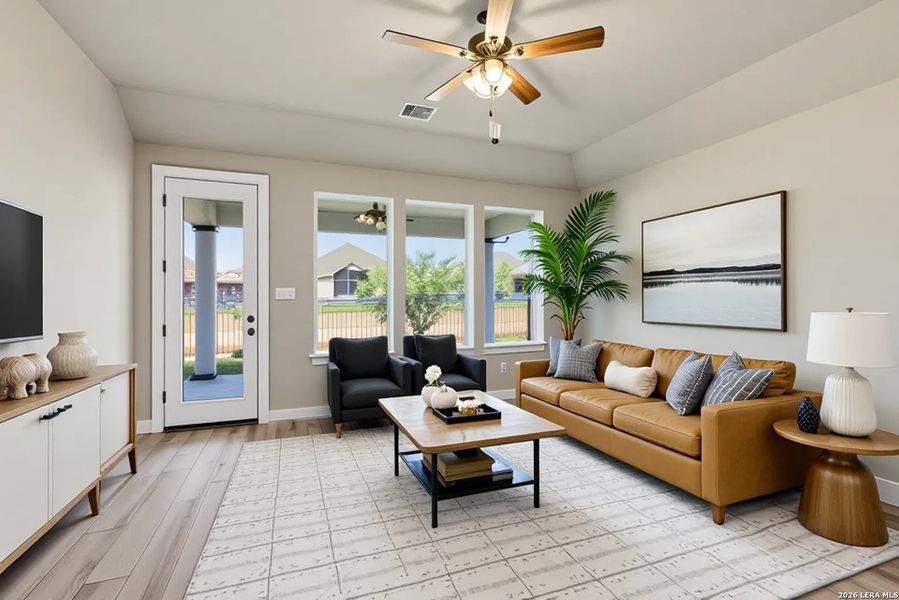 Furnished interior view inside a new home in Foxbrook, Cibolo (Image 8). Furnished interior view inside a new home in Foxbrook, Cibolo (Image 8).