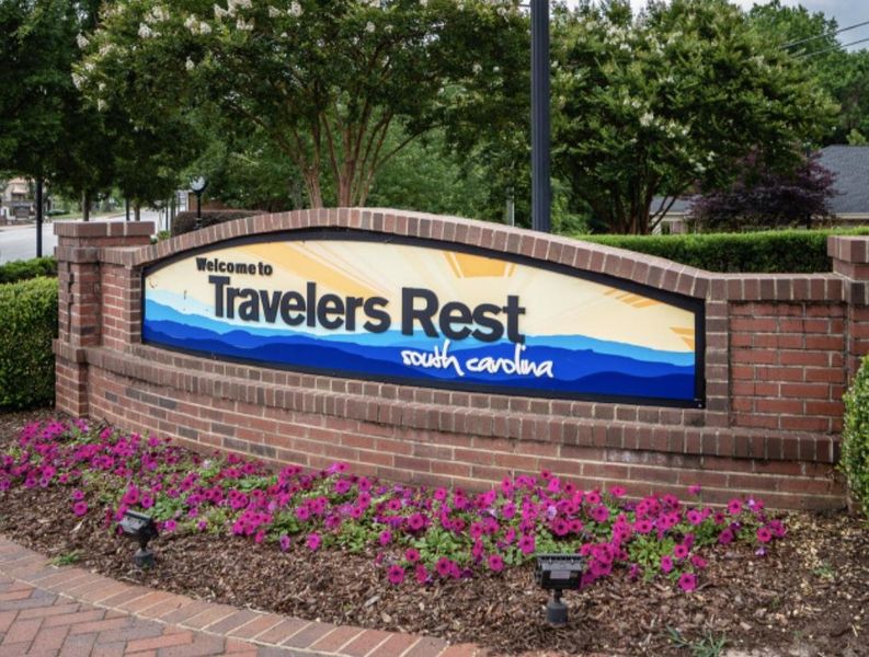 Front exterior of a new home in Tubbs Mountain Estates, Travelers Rest, SC, highlighting curb appeal (Image 20). Front exterior of a new home in Tubbs Mountain Estates, Travelers Rest, SC, highlighting curb appeal (Image 20).