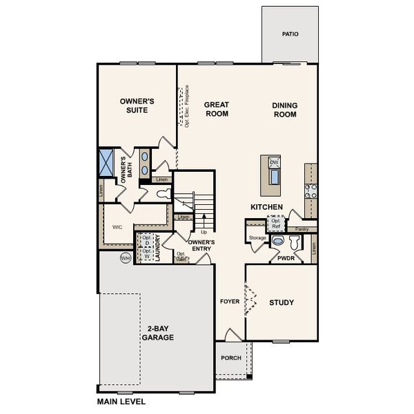 2D floor plan layout for the Calderwood by Century Communities in Averitt Landing, Lebanon, TN (Image 3). 2D floor plan layout for the Calderwood by Century Communities in Averitt Landing, Lebanon, TN (Image 3).
